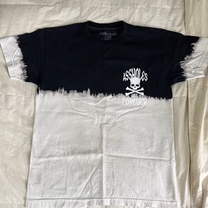 Assholes Live Forever Black and White Short Sleeve Tee